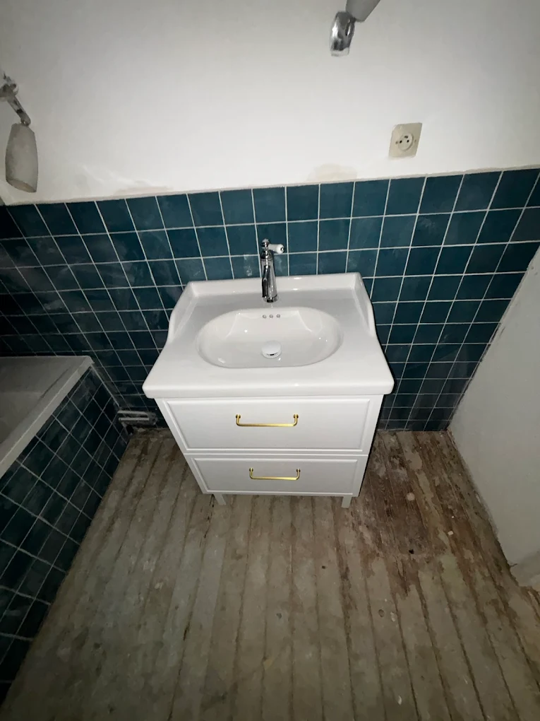Rénovation salle de bain vasque meuble carrelage Bordeaux — SPServices33 artisan plombier Gironde